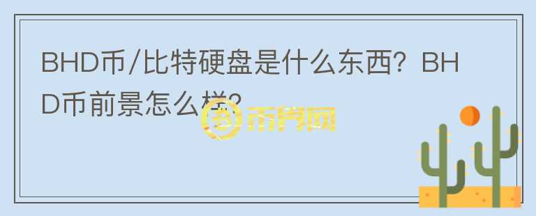 BHD币/比特硬盘是什么东西？BHD币前景怎么样？