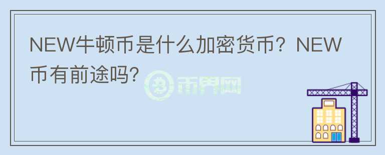 NEW牛顿币是什么加密货币?NEW币有前途吗?
