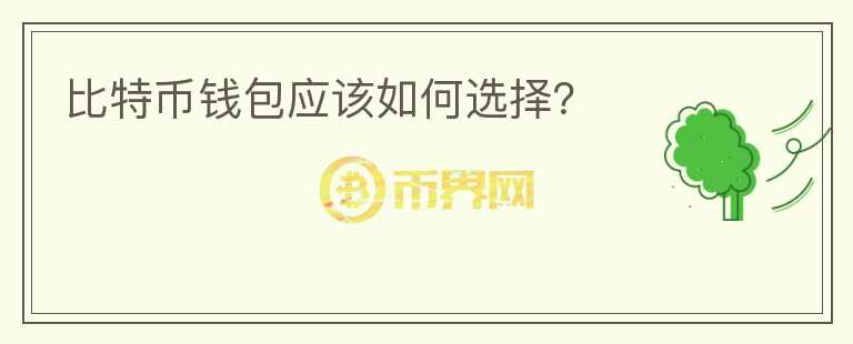 比特币钱包应该如何选择?