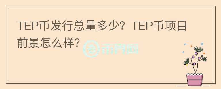 TEP币发行总量多少？TEP币项目前景怎么样？