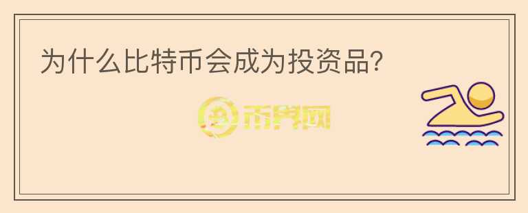 为什么比特币会成为投资品？