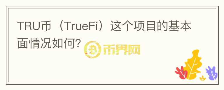 TRU币（TrueFi）这个项目的基本面情况如何？