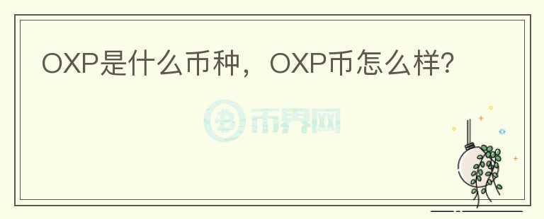 OXP是什么币种，OXP币怎么样？
