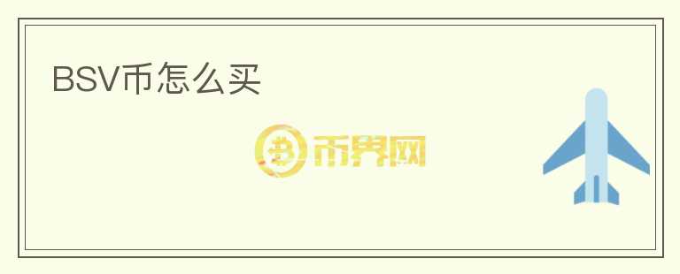 BSV币怎么买