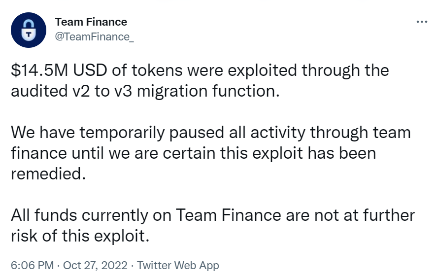 复盘：Team Finance 被黑简要分析